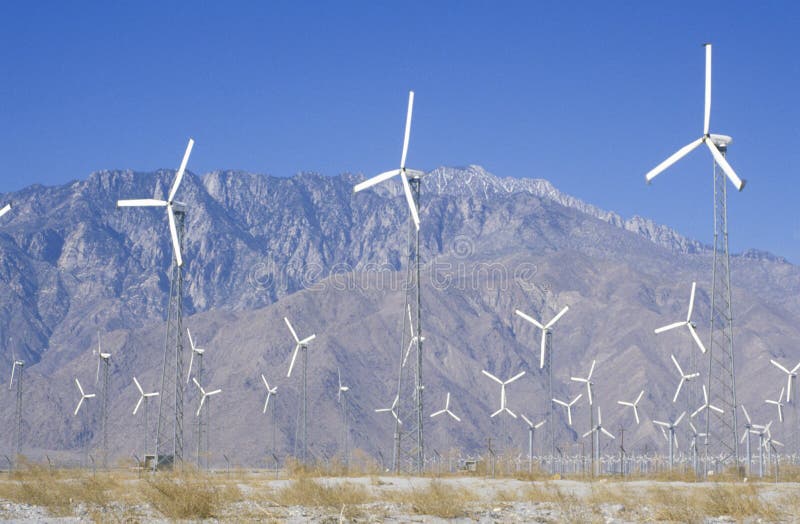 Энергия ветра на Palm Springs, CA стоковые фото Энергия ветра на Palm Springs, CA стоковые фото
