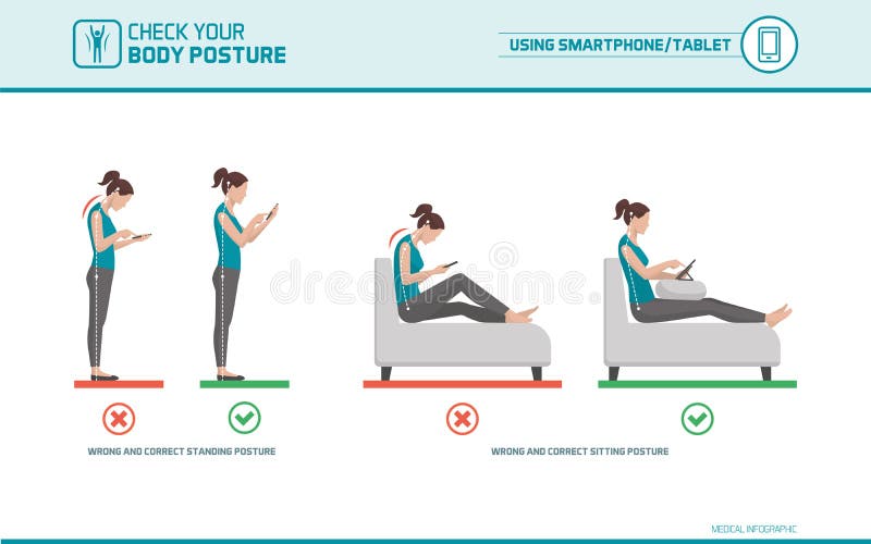 Smartphone and tablet ergonomics: how to use mobile devices correctly when standing and sitting, posture correction. Smartphone and tablet ergonomics: how to use mobile devices correctly when standing and sitting, posture correction