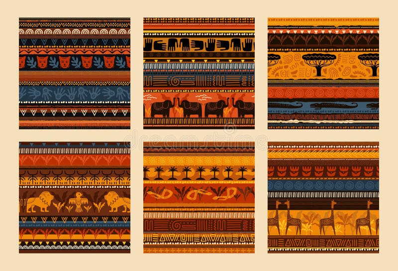 Этническая модель. Абстрактные животные природы и геометрическая живопись. Примитивный индийский этнотекстиль. Печать племенного и бесплатная иллюстрация