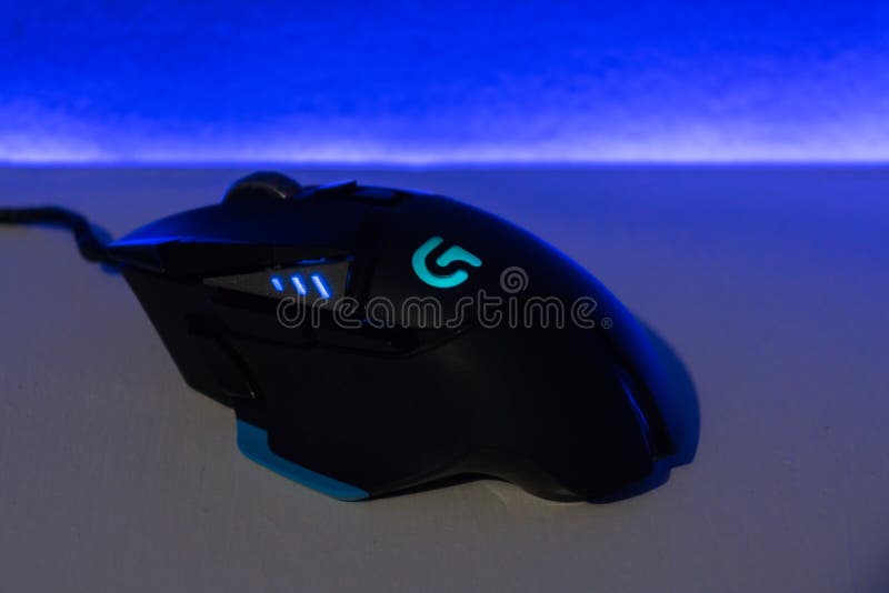 Ядр протеуса logitech G502 мыши игры, Gamer ПК стоковые фотографии rf Ядр протеуса logitech G502 мыши игры, Gamer ПК стоковые фотографии rf