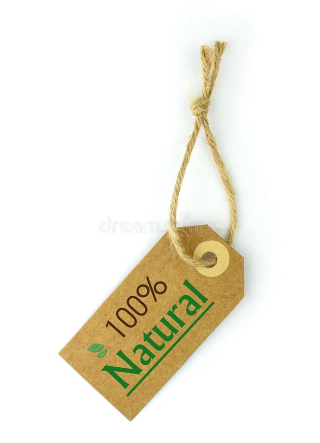 100% Natural label, green- on white background. 100% Natural label, green- on white background