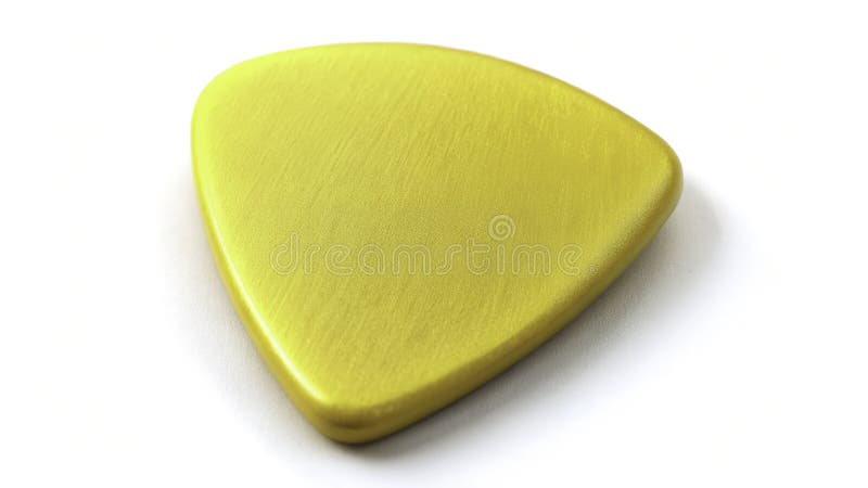Яркая желтая гитара Pick CloseUp Studio Shot для электронной коммерции и онлайн музыка хранит подробное изображение высокого качес бесплатная иллюстрация