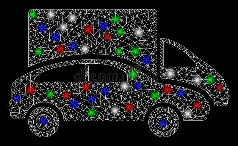 Яркие сетчатые автомобили с флэш-точками бесплатная иллюстрация
