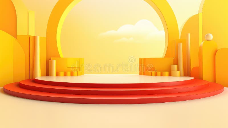 яркий фон подиума иллюстрация вектора