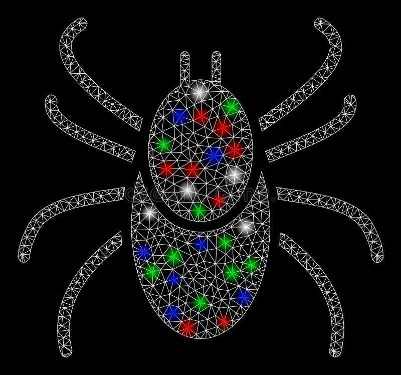 Ярко-сетчатый модуль 2D Mite Tick с точками флэш-памяти иллюстрация вектора