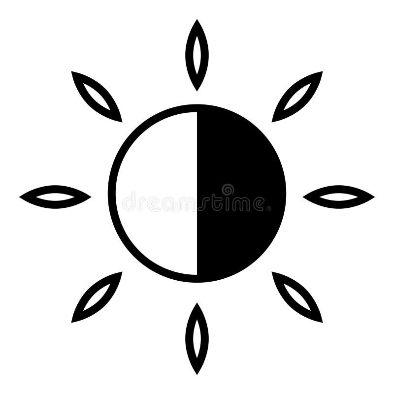 яркость значка яркость изображения знак черный белый лепестки круга ...