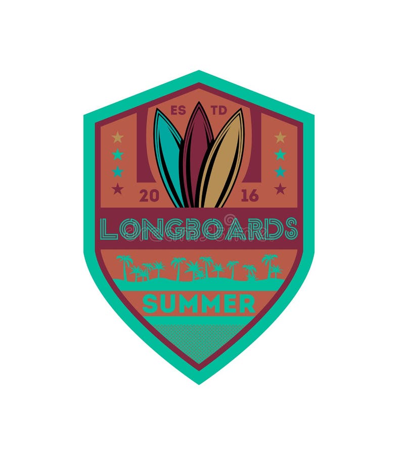 Ярлык чемпионата Longboards занимаясь серфингом винтажный иллюстрация вектора Ярлык чемпионата Longboards занимаясь серфингом винтажный иллюстрация вектора
