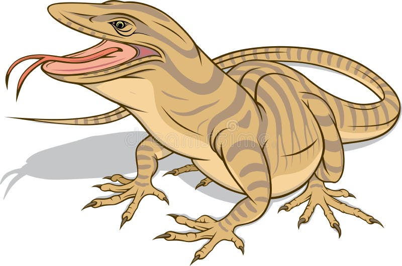 Monitor lizard stock vector. Illustration of nature, lizard 12789198