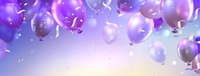 3.?? fondo de globo de fiesta de cumpleaños feliz ilustración del vector