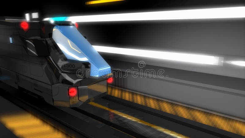 3.?? tren de alta velocidad. ilustración del vector