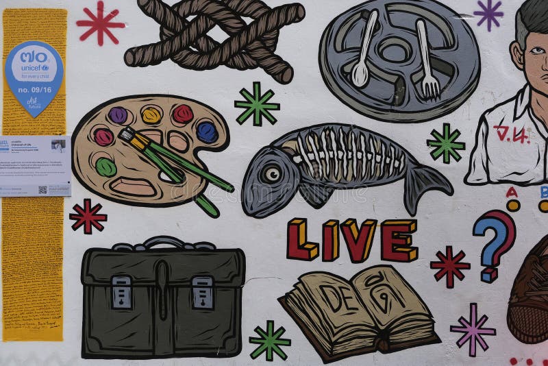 ‘Universal mural de la vida ‘por Channalong Krugioed libre illustration ‘Universal mural de la vida ‘por Channalong Krugioed libre illustration