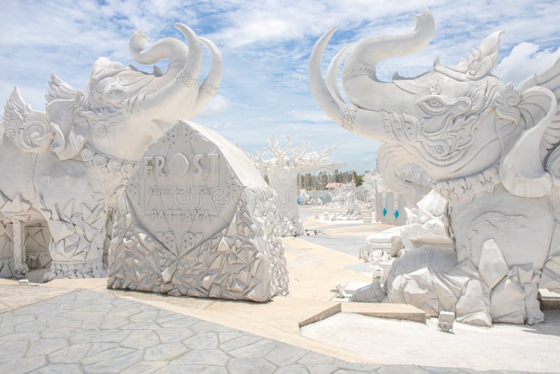 ‚Frost, magisches Eis von Siam ‚Touristenattraktion in Pattaya Chonburi Thailand lizenzfreie stockfotografie ‚Frost, magisches Eis von Siam ‚Touristenattraktion in Pattaya Chonburi Thailand lizenzfreie stockfotografie