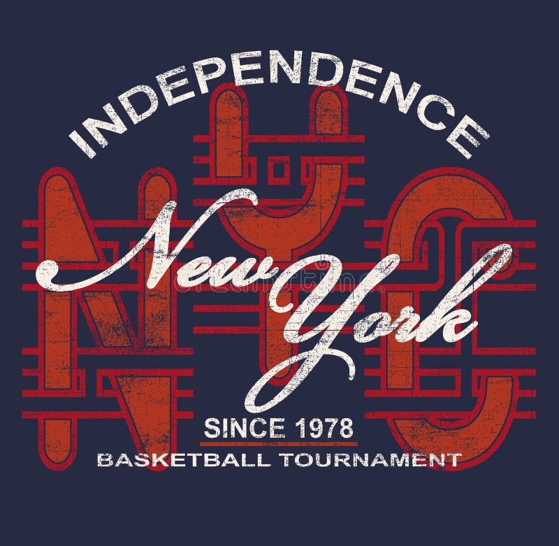 ‚UNABHÄNGIGKEIT, NEW- YORK‚Typografie, T-Shirt Drucken stock abbildung ‚UNABHÄNGIGKEIT, NEW- YORK‚Typografie, T-Shirt Drucken stock abbildung