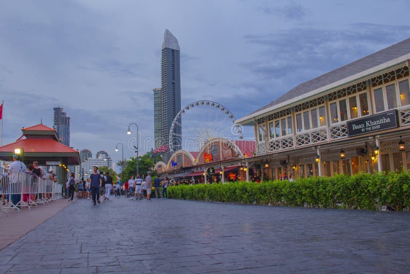 € di Bangkok, Tailandia “3 giugno 2018: ASIATIQUE il lungofiume, a immagine stock € di Bangkok, Tailandia “3 giugno 2018: ASIATIQUE il lungofiume, a immagine stock