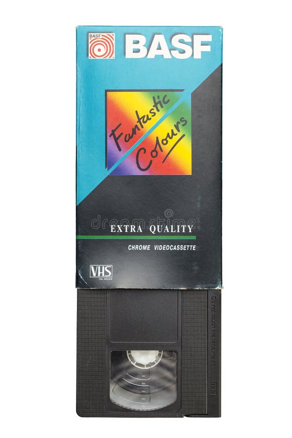 一个巴斯夫收藏了20世纪90年代白色背景的盒式录像带. 复媒审美磁影带电影
