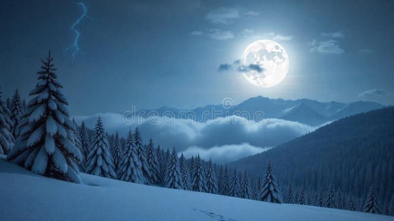 一片绚丽的夜空 皇族释放例证