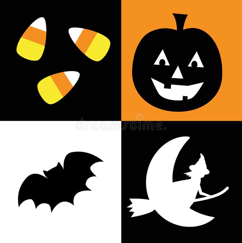 Happy Halloween pumpkin candy bat witch. Happy Halloween pumpkin candy bat witch
