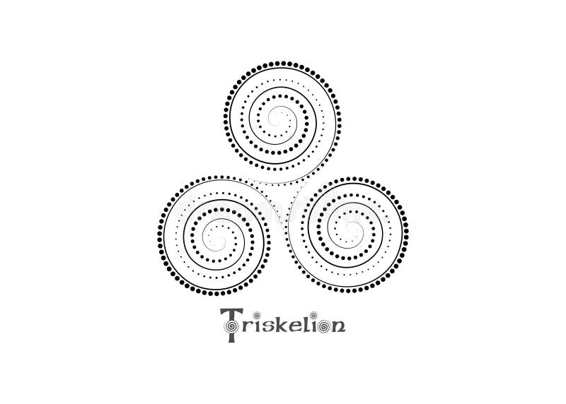 三螺旋符号或三螺旋节。三重螺旋凯尔特标志。维卡丰饶符号logo设计。艺术印刷，纹身，简单平面图标 皇族释放例证