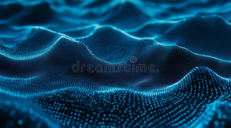 三维高科技蓝圆点背景生成图像 皇族释放例证
