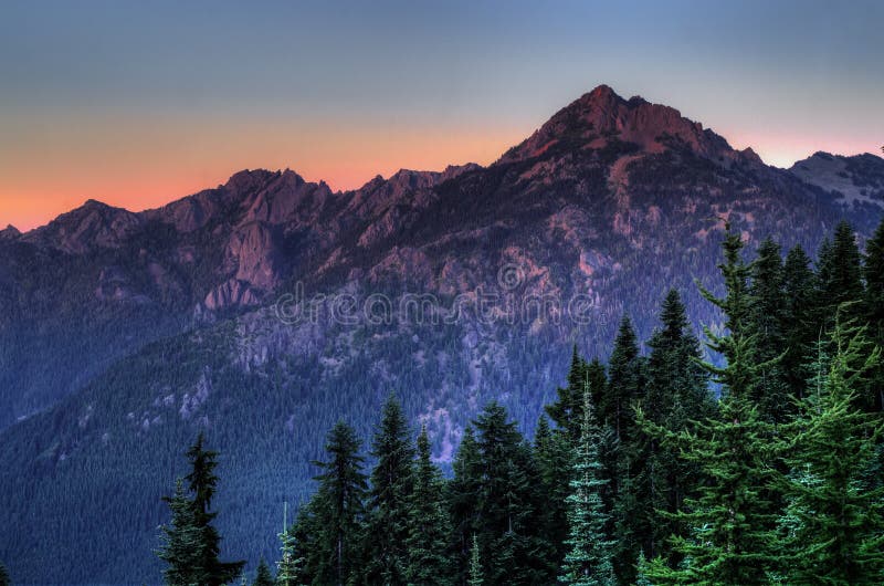 Mt. Angeles during sunset near Hurricane Ridge in Olympic National Park Washington state. Mt. Angeles during sunset near Hurricane Ridge in Olympic National Park Washington state.