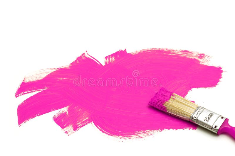 Paintbrush and violet color on white background. Paintbrush and violet color on white background