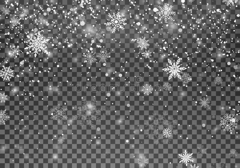 不可思议的圣诞节雪 抽象降雪假日背景 在黑暗的背景的落的雪花 也corel凹道例证向量 向量例证 不可思议的圣诞节雪 抽象降雪假日背景 在黑暗的背景的落的雪花 也corel凹道例证向量 向量例证