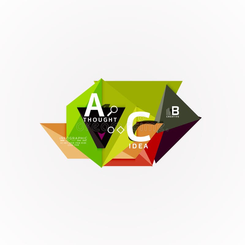 与b c选择, infographics元素的纸infographic横幅模板 向量例证 与b c选择, infographics元素的纸infographic横幅模板 向量例证