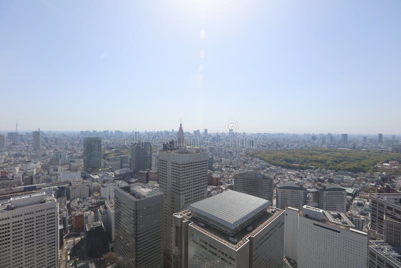 The urban sprawl cityscape with Toshima and Shinjuku wards. The urban sprawl cityscape with Toshima and Shinjuku wards