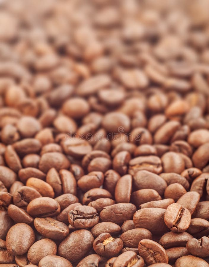 与焦点的咖啡豆在一个 库存照片