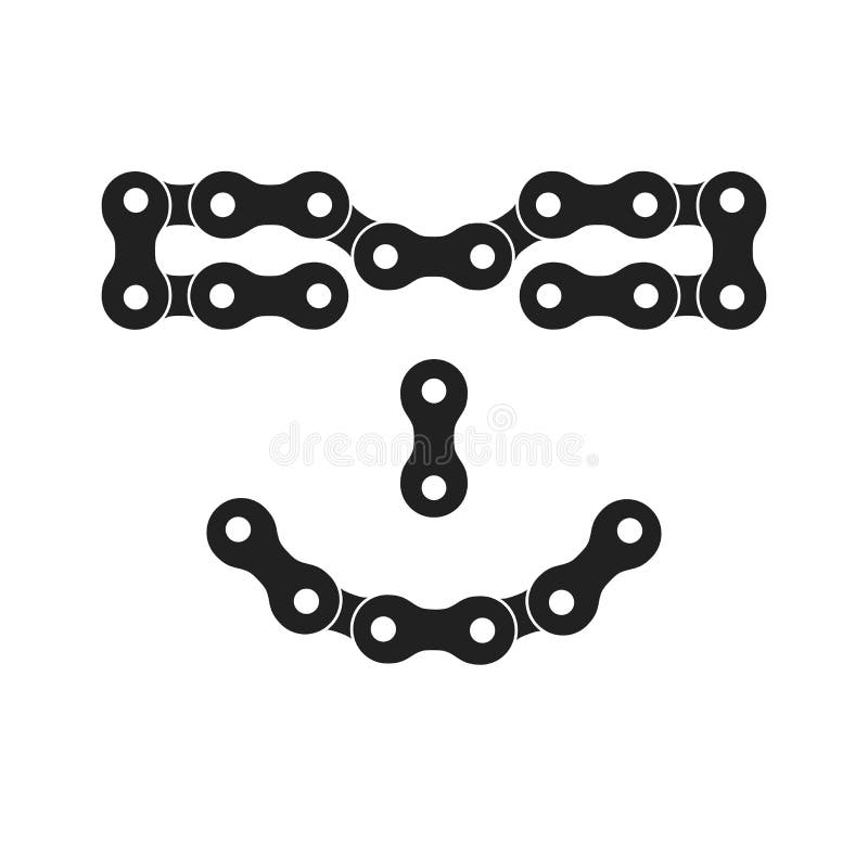 与玻璃传染媒介Emoji的微笑的面孔由自行车或自行车链子制成 与微笑的面孔佩带的太阳镜的意思号 向量例证 与玻璃传染媒介Emoji的微笑的面孔由自行车或自行车链子制成 与微笑的面孔佩带的太阳镜的意思号 向量例证