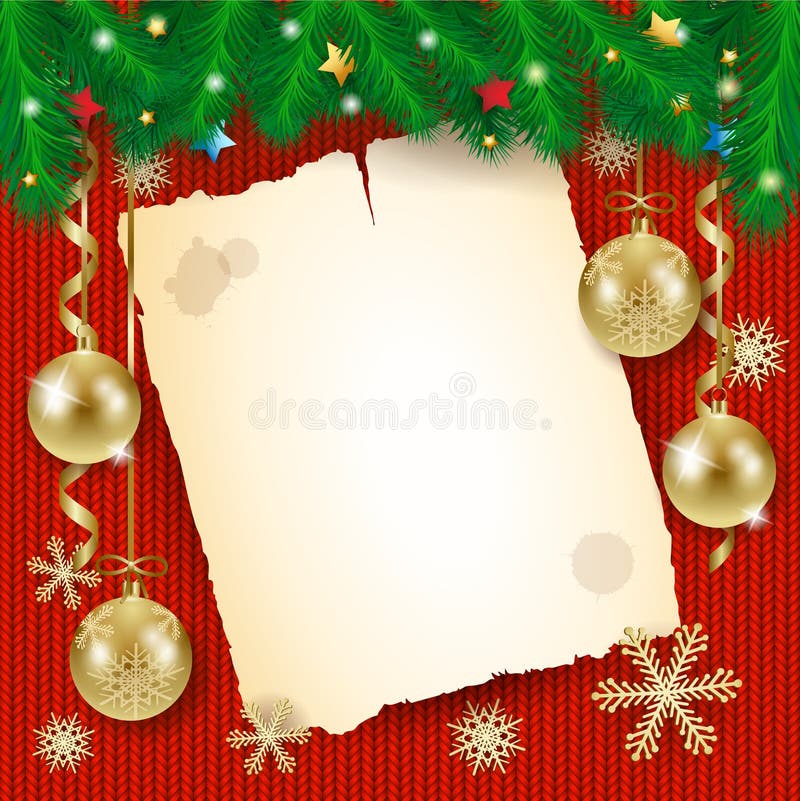 Christmas background with old paper and golden ornament. Vector illustration eps10. Christmas background with old paper and golden ornament. Vector illustration eps10