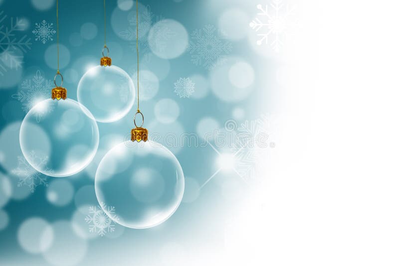 Christmas background with Transparent Christmas ball. Christmas background with Transparent Christmas ball