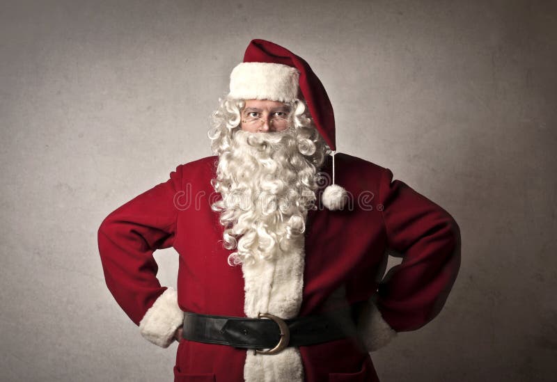 Santa Claus with hands on hips. Santa Claus with hands on hips