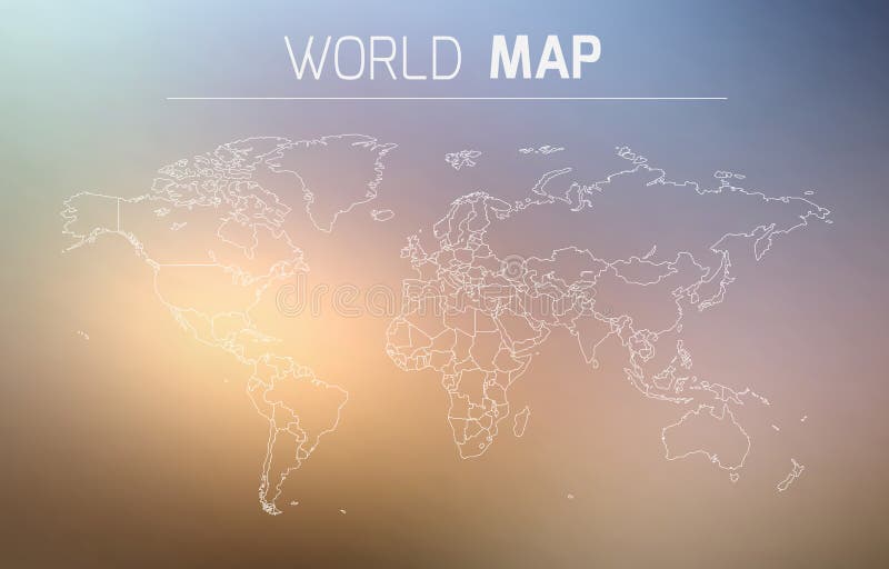 世界的概述例证 库存例证