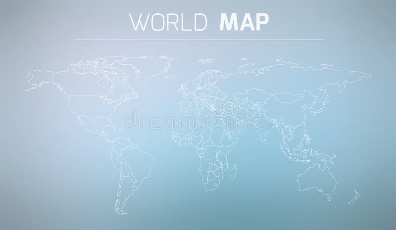 世界的概述例证 库存例证