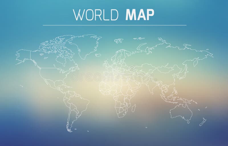 世界的概述例证 向量例证