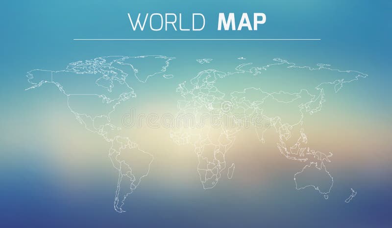 世界的概述例证 库存例证