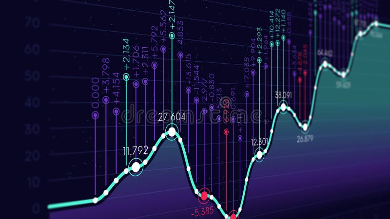 业务分析财务统计显示、数据可视化、背景、监控屏透视 向量例证