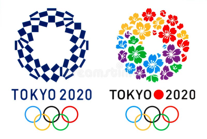 Kiev, Ukraine - October 04, 2019: Official logo of the 2020 Summer Olympic Games in Tokyo, and logo of Tokyo Candidate City, printed on paper. Kiev, Ukraine - October 04, 2019: Official logo of the 2020 Summer Olympic Games in Tokyo, and logo of Tokyo Candidate City, printed on paper