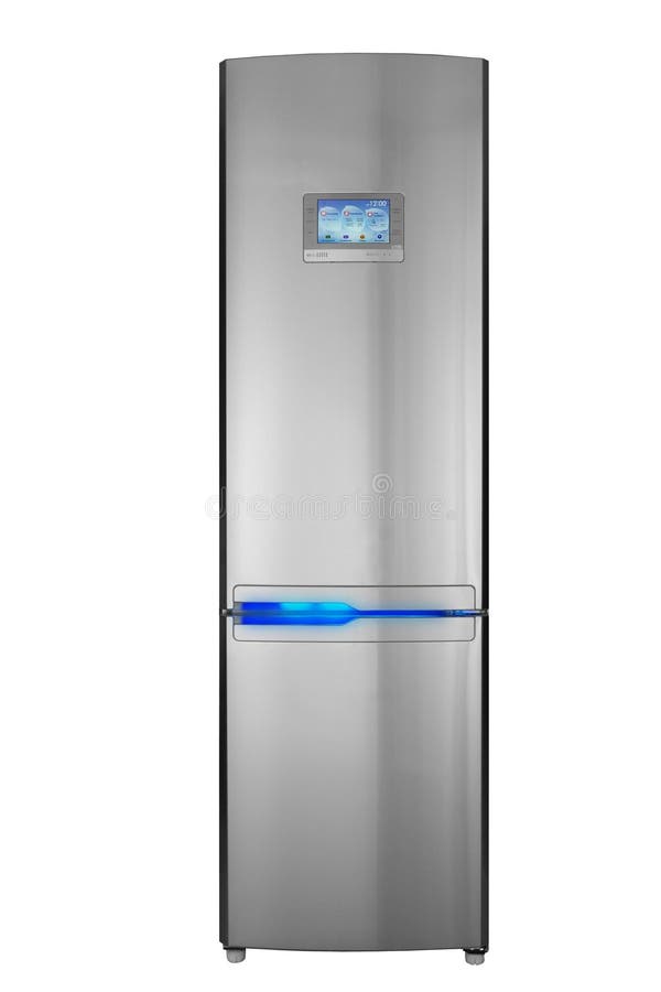 Two door refrigerator isolated on white. Two door refrigerator isolated on white