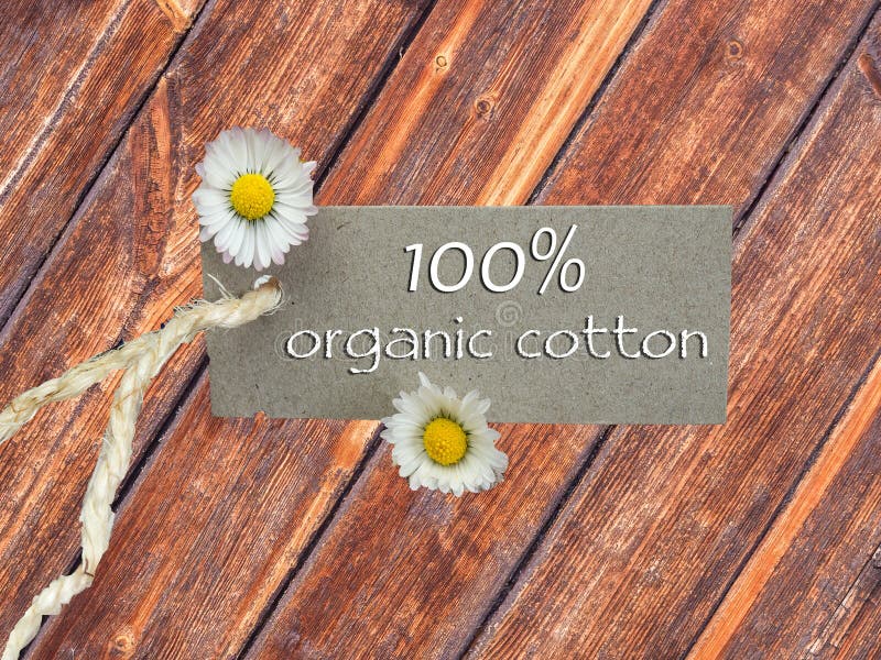 100% organic cotton shield background. 100% organic cotton shield background