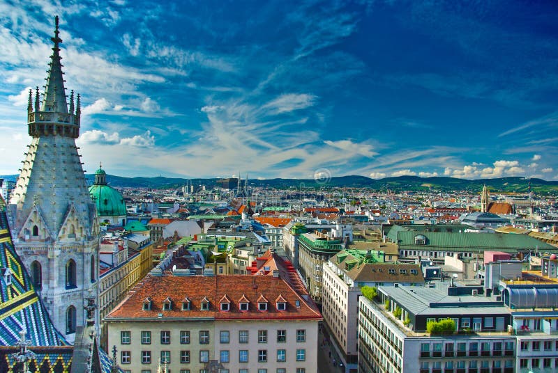 中心城市顶层维也纳视图