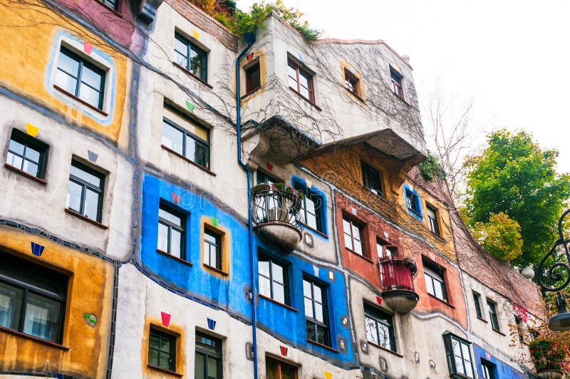 Download 维也纳,奥地利- 2015年10月18日:Hundertwasser Haus在Vienn 编辑类照片 - 图片 包括有 平衡, 布琼布拉: 62539776