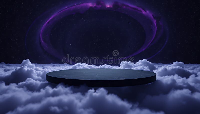云平台上的以太空紫星云 向量例证