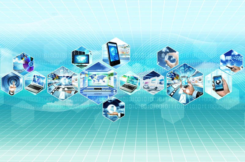 Internet multimedia concept with all gadget and computers connected to each other. Internet multimedia concept with all gadget and computers connected to each other