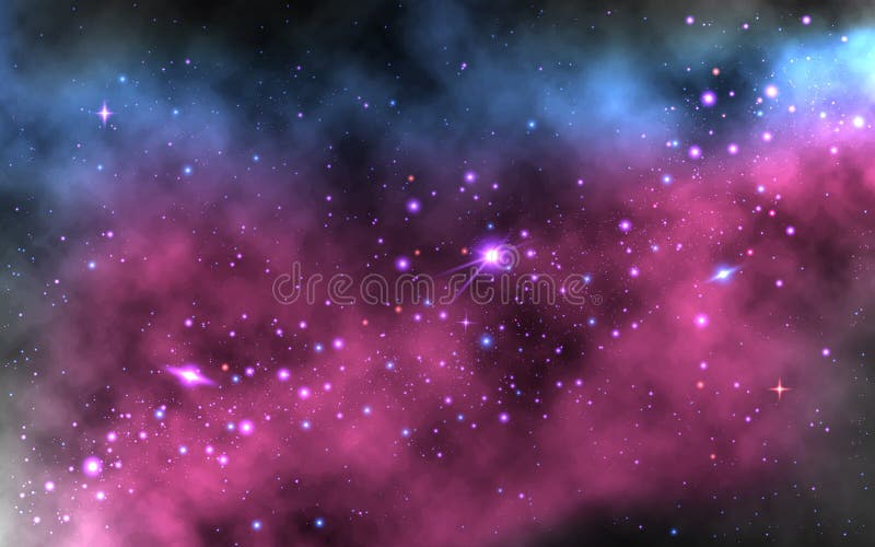 五颜六色的星云背景 与银河和光亮的星的现实空间墙纸 与行星的空间星系和 向量例证 五颜六色的星云背景 与银河和光亮的星的现实空间墙纸 与行星的空间星系和 向量例证