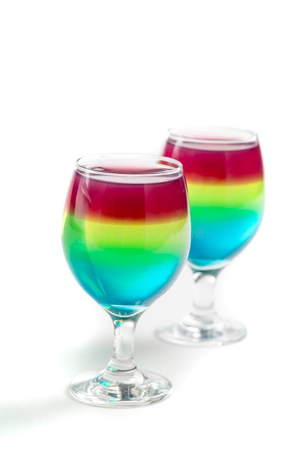 五颜六色的果冻由果子制成 免版税库存照片