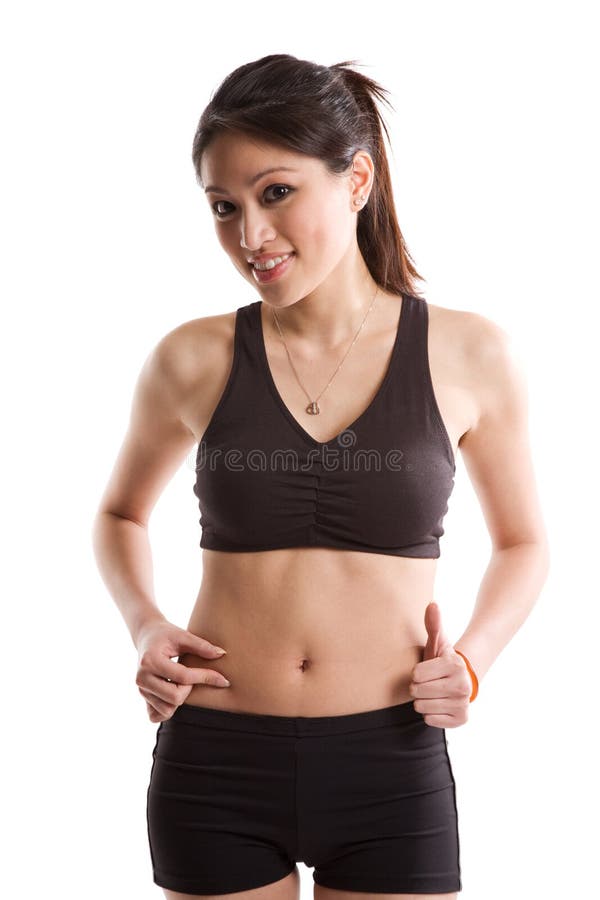 亚裔女孩愉快健康 库存图片