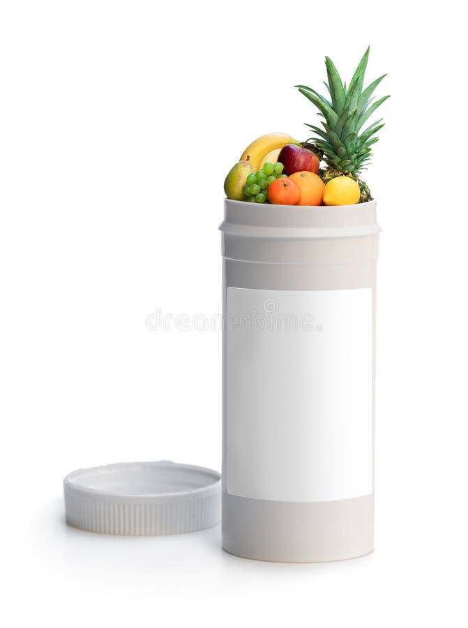 交换您的药片对新鲜水果 自然的概念由自然热带水果做了维生素补充 库存图片 交换您的药片对新鲜水果 自然的概念由自然热带水果做了维生素补充 库存图片