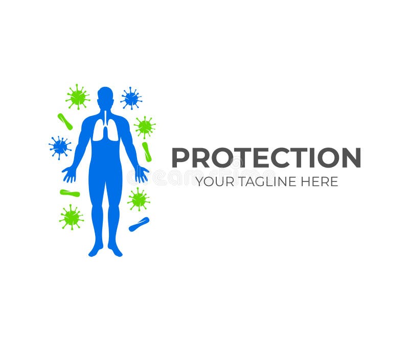人剪影有肺的和在他附近病毒和微生物,商标设计 医疗保健、健康、医学和科学,传染媒介 皇族释放例证 人剪影有肺的和在他附近病毒和微生物,商标设计 医疗保健、健康、医学和科学,传染媒介 皇族释放例证